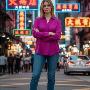 Express Women's Fuchsia Blouse